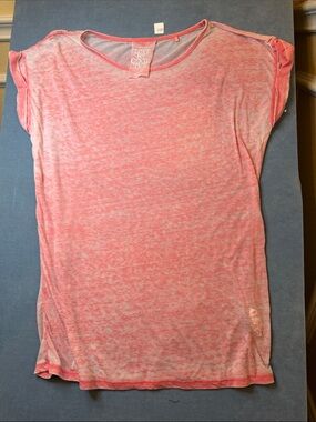 Love My Cool  Tee by I Jeans by Buffalo Heathered Coral Short Sleeve Top size L